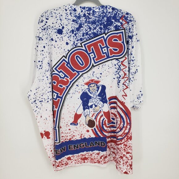 Mitchell & Ness Retro New England Patriots T Shirt 3XL NFL Team Burst Sublimated - Picture 4 of 9